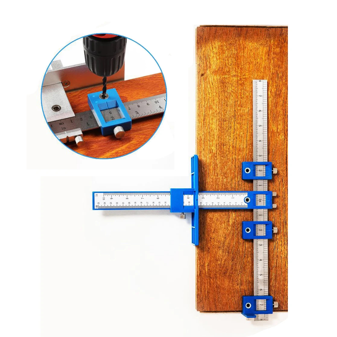 Location Drill Bit Drill Punch Locator Jig Drill Guide Cabinet Handle Knob Template Locator Hole Punch Tool for Woodworking